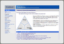 Screen shot of Vioma Content Management System web site
